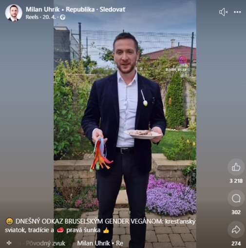 Milan Uhrík reaguje na smrť pápeža
